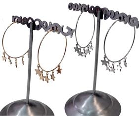 Pendientes "Aro con Estrellas" | 108388 | Ropa y complementos para todas, tallas grandes, moda casual, elegante y cómoda.