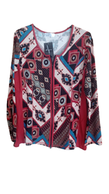 Chaqueta punto Geometría | 00-16-003-10-1590 | Ropa y complementos para todas, tallas grandes, moda casual, elegante y cómoda.