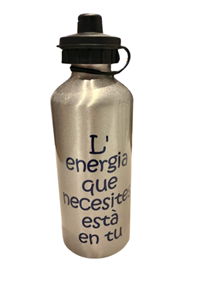 Termo metalico Personalizado con la frase "L´ Energia que necesites esta en tu" | 66-83TM-006-87-1990 | Ropa y complementos para todas, tallas grandes, moda casual, elegante y cómoda.
