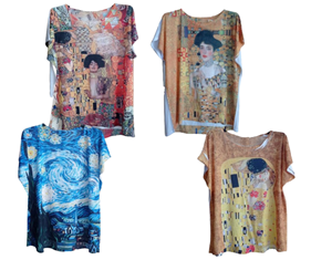 Camiseta Impresionista | 35-2-009-13-1290 | Ropa y complementos para todas, tallas grandes, moda casual, elegante y cómoda.