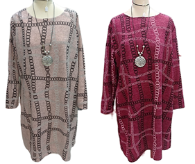 Vestido manga larga "Cadenas" | 761178 | Ropa y complementos para todas, tallas grandes, moda casual, elegante y cómoda.