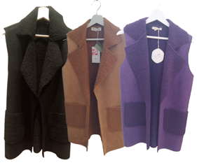 Chaleco borreguillo de Mujer Largo | 75-53-07-4-2290 | Ropa y complementos para todas, tallas grandes, moda casual, elegante y cómoda.