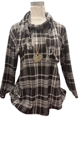 Jersey Escoces con bufanda | 502261 | Ropa y complementos para todas, tallas grandes, moda casual, elegante y cómoda.