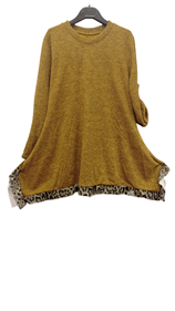 Jersey color Mostaza | 552090 | Ropa y complementos para todas, tallas grandes, moda casual, elegante y cómoda.