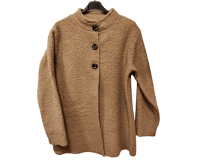 Abrigo de lana rizada tipo borregillo, texturizado y cuello alto | 73-15-020-4-2178 | Ropa y complementos para todas, tallas grandes, moda casual, elegante y cómoda.