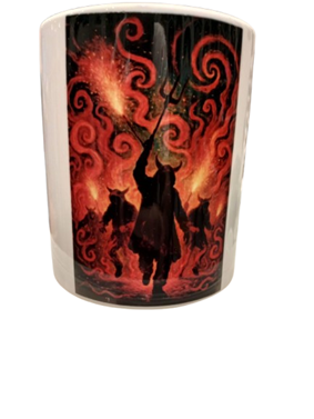 Taza ceramica con la estampacion de Correfocs | 15-83T-019-87-990 | Ropa y complementos para todas, tallas grandes, moda casual, elegante y cómoda.